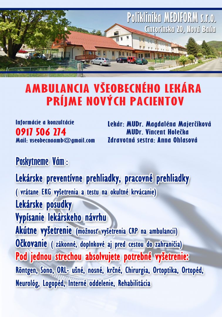 Všeobecná ambulancia pre dospelých 3 mediform.sk Všeobecná ambulancia pre dospelých 3