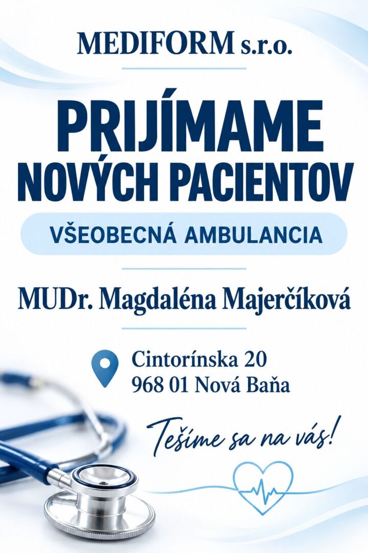 Prijímame nových pacientov !!!!